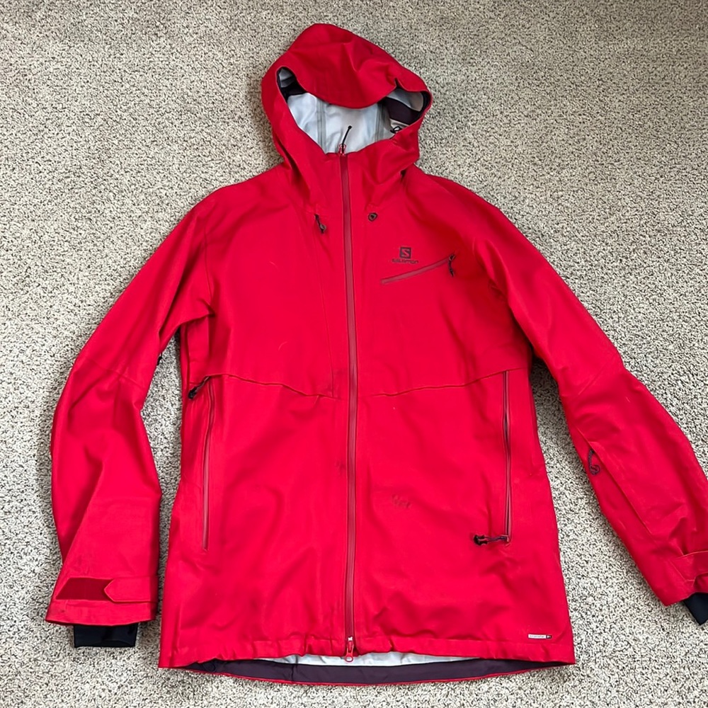 Salomon Shell Jacket, Mens XL Red